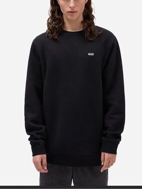 Vans ComfyCush Crew Sweatshirt Black Pockets Skater Minimalist NWT-Medium
